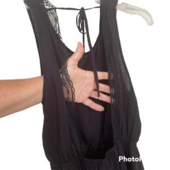 ?2/$20? Garage Black Summer Dress Lace Open Back Boho Sleeveless Size XS - Picture 3 of 5
